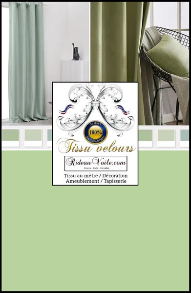 Boutique tissu velours d'ameublement intérieur vert au mètre designer architecte