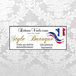 Rideauvoile boutique Tissu Damasco au mètre grande largeur 280 style Empire Baroque rideau xtrento blanc. Tapisserie Damasse floral ameublement siège fauteuil. Décoration d'intérieure salon, chambre, cuisine. Rideaux, coussin, vorhang, drapes, pillow, cushion.