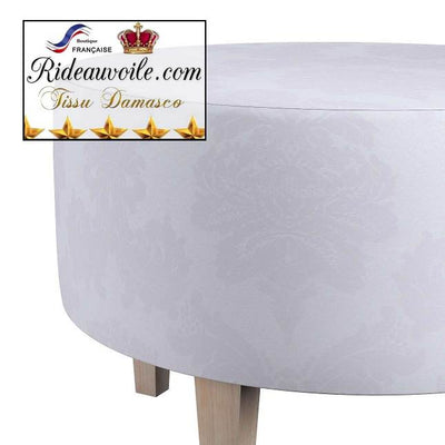 Rideauvoile boutique Tissu Damasco au mètre grande largeur 280 style Empire Baroque rideau xtrento blanc. Tapisserie Damasse floral ameublement siège fauteuil. Décoration d'intérieure salon, chambre, cuisine. Rideaux, coussin, vorhang, drapes, pillow, cushion.