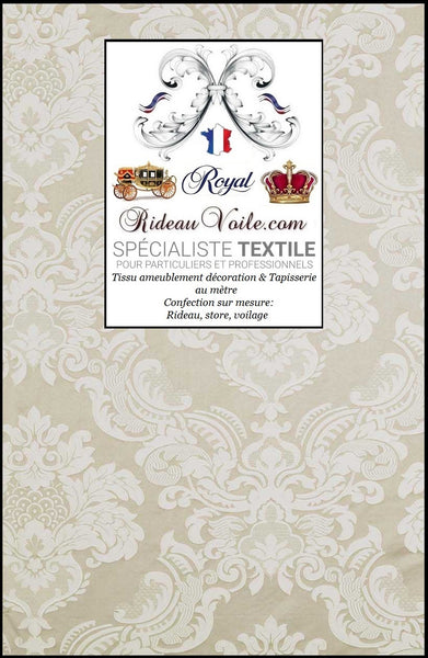 Boutique jacquard soierie ameublement Damasco mètre Empire Baroque rideau Damas motif floral Damassé. Textile tapisserie haut gamme couture siège fauteuil. Décoration architecte intérieure. French fabrics luxury decorating home curtain.