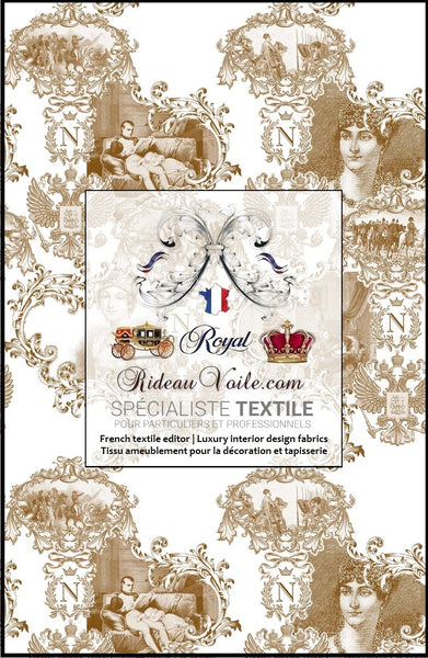 Rideauvoile French editor TEXTILE upholsterer Luxury interior decorating home  fabrics. Toile de Jouy brun marron tissu d'éditeur créateur ameublement mètre rideau sur mesure décoratrice d’intérieur agencement architecte ignifugé, occultant. Confection couture voilage, rideau, coussin,.