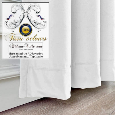 Tissu blanc velours d'éditeur Français d'ameublement Décoration luxe intérieur rideau