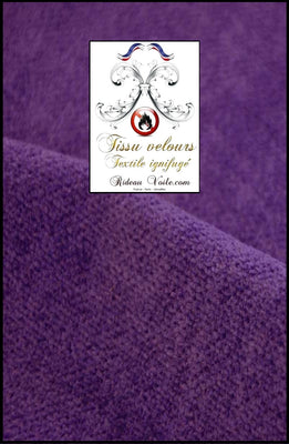 Tissu non feu ameublement velours violet au mètre Ignifugé rideau tapisserie siège