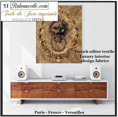 Rideauvoile tapissier décorateur Baroque Or éditeur textile tapisserie ameublement siège décoration ignifuge decoration intérieur décoratrice paris interior decor design black designers architect tapestry french fabrics American luxury editors #interiores #interiör burlap sack drapes cushioncover