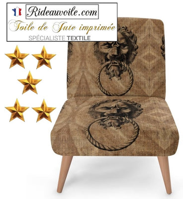 Rideauvoile Tissu ameublement décorateur éditeur textile Paris sac Toile de Jute imprimé vintage  tapisserie siège ignifuge décoration intérieur décoratrice French textile editor Luxury interior design fabrics Architecture hospitality furniture Hotel projects interiores interiör burlap sack