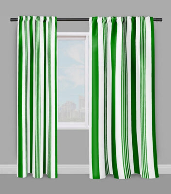 Tissu déco au mètre rayé rayures ligne rideau couette oreiller vert