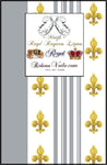 issu Empire motif Fleurs de Lys Or rayures gris mètre liturgique Ornement rayé imprimé rideaux ameublement tapisserie ignifugé occultant, voilage, couette, Muster Streifen. Striped curtain fabric upholstery tapestry. Tessuto stile Direttorio Empire impero stoffe. Raidallinen verhokangas.