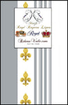 Tissu Empire motif Fleurs de Lys Or rayures gris mètre liturgique Ornement rayé imprimé rideaux ameublement tapisserie ignifugé occultant, voilage, couette, Muster Streifen. Striped curtain fabric upholstery tapestry. Tessuto stile Direttorio Empire impero stoffe. Raidallinen verhokangas.