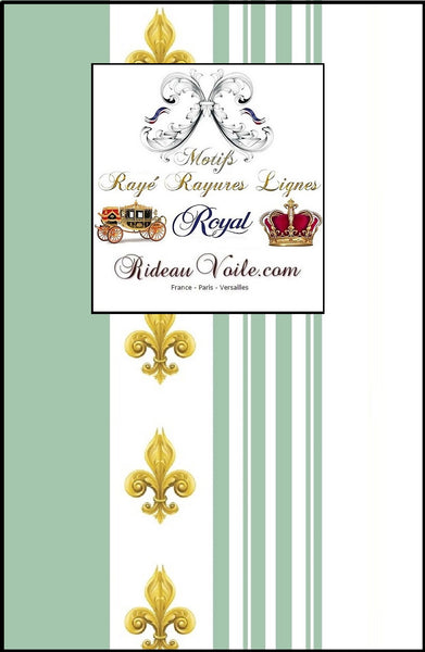 Boutique tissu Empire fleur de lys rayé ameublement tapisserie rayures mètre rideau occultant ignifugé voilage Baroque. Gestreifter Vorhang stoff. Muster Streifen. Striped curtain fabric upholstery tapestry. Gestreift Ridden Riddoen Stoff. Tela cortina rayas. Raidallinen verhokangas.