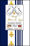 Tissu bleu Empire motif Fleurs de Lys Or rayures mètre liturgique Ornement rayé imprimé rideaux ameublement tapisserie ignifugé occultant, voilage, couette, Muster Streifen. Striped curtain fabric upholstery tapestry. Tessuto stile Direttorio Empire impero stoffe. Raidallinen verhokangas.