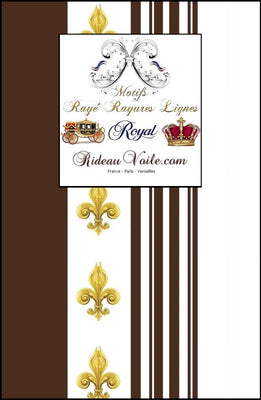 Boutique tissu Empire fleur de lys rayé  ameublement tapisserie rayures mètre rideau occultant ignifugé voilage Baroque. Gestreifter Vorhang stoff. Muster Streifen. Striped curtain fabric upholstery tapestry. Gestreift Ridden Riddoen Stoff. Tela cortina rayas. Raidallinen verhokangas.