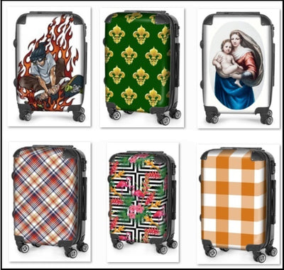 Grande valise à roulettes PERSONNALISABLE - Motif personnalisé - Design UNIQUE à personnaliser - Custom design your luggage