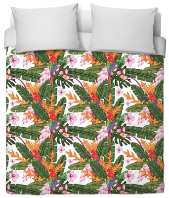 Tissu fleur motif exotique tropical feuille au mètre rideau tapisserie siège