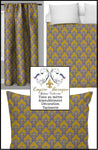 Tissu motif Baroque vert mètre rideau ameublement tapisserie fabrics upholstery meter