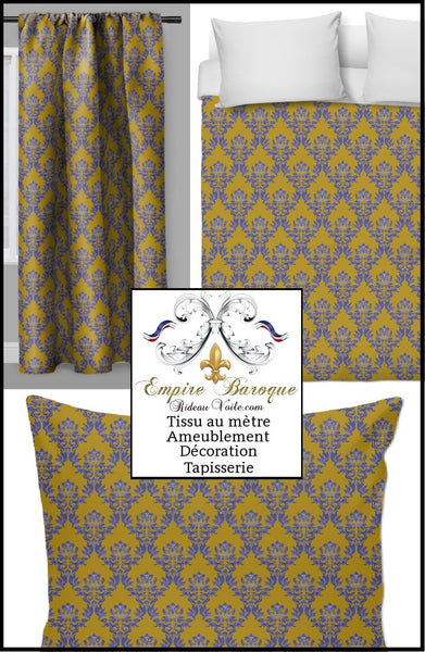 Tissu motif Baroque vert mètre rideau ameublement tapisserie fabrics upholstery meter