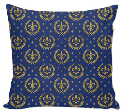 Motif couronne de laurier fleur de Lys style Empire tissu au mètre tapisserie