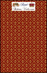 Boutique Tissu style Empire motif fleur de Lys Or au mètre rideau tapisserie rouge