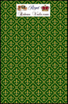 Décoration Tissu style Empire motif fleur de Lys Or au mètre rideau tapisserie vert