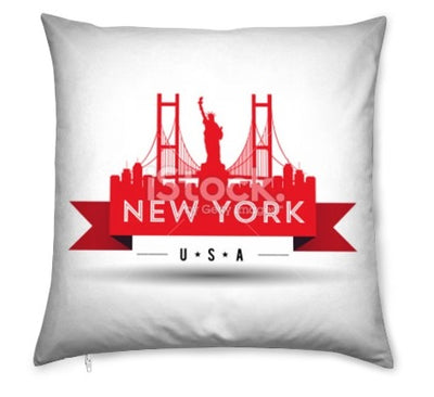 Tissu au mètre motif USA rideau coussin couette New York City l'île Liberty Island Statue de la Liberté