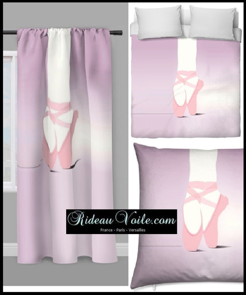 Tissu au mètre motif jambes chaussons satin pointe Danseuse Ballerina