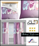 Tissu au mètre motif jambes chaussons satin pointe Danseuse Classique étoile 