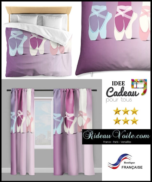 Tissu au mètre motif jambes chaussons satin pointe Danseuse Classique étoile 