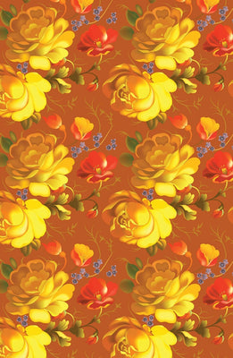 Motif floral grosse fleur rideau coussin couette tissu imprimé au mètre fleuri marron