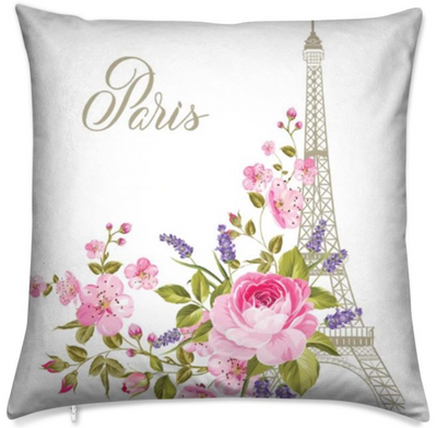 Tour-Eiffel Paris monument rideau couette coussin tissu au mètre floral motif fleurs