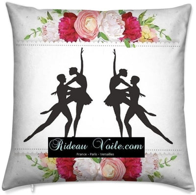 Tissu ameublement motif silhouette Danseuse étoile Ballerine au mètre rideau couette Ignifuge occultant, voilage. Dancing silhouette classic Fabric upholstery yard meter pattern dancer star ballerina tapestry drapes curtain duvet cover. klassisches Tänzerin ballet balerina stoff Vorhang.