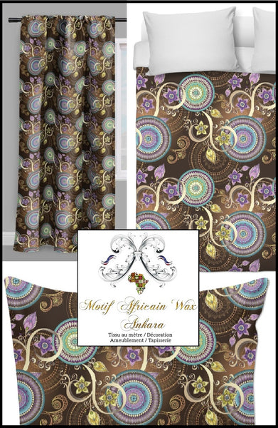 Tissu motif Africain Ankara pagne Wax au mètre décoration