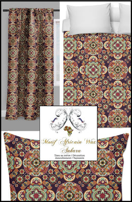 Tissu ameublement motif Africain Ankara Wax au mètre rideau couette
