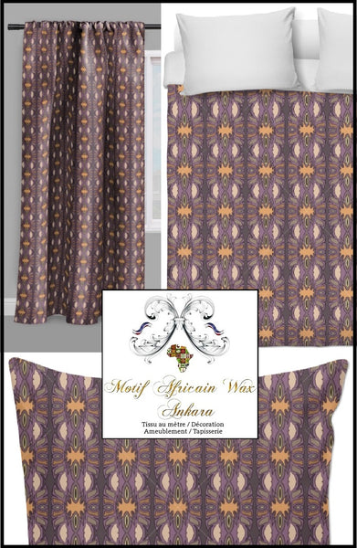Tissu ameublement motif Africain Ankara Wax au mètre rideau couette