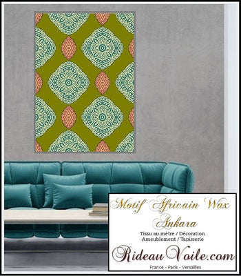 Designer décoration africaine voilage rideau couette tissu motif AFRICAIN mètre