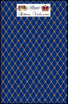 Tissu déco carreaux bleu ameublement rayé au mètre motif Style Empire fleur de Lys