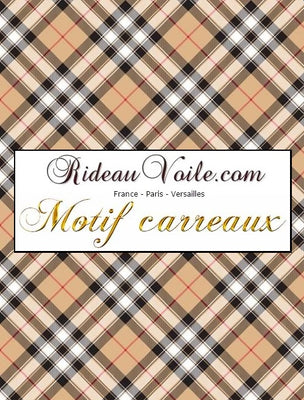 Tissu motif écossais tartan carreaux au mètre rideau tapisserie beige