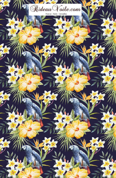 Motif oiseaux perroquet Tropical Exotique au mètre tissu ameublement