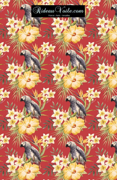 Motif oiseaux perroquet Tropical Exotique au mètre tissu ameublement rideau siège