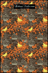 Boutique tissu au mètre motif oiseaux fleur rideau marron couette tapisserie siège