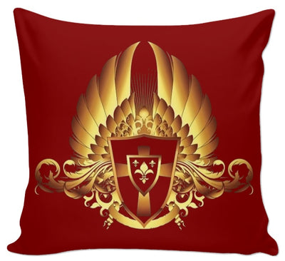 Décoration Fleur de lys tissus au mètre style rouge Empire armoiries