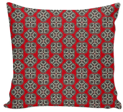 Tissu oriental ameublement au mètre rideau motif Arabe Maroc Mosaïque rouge