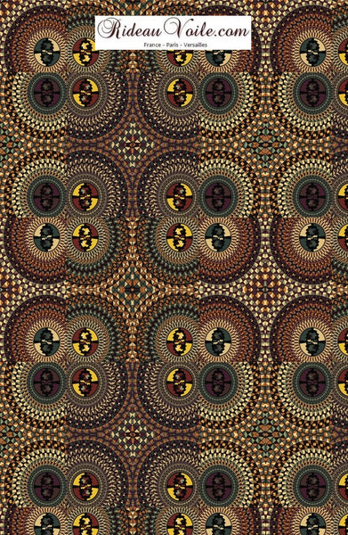 Tissu ameublement décoration Africain Wax au mètre motif rideau tapisserie siège