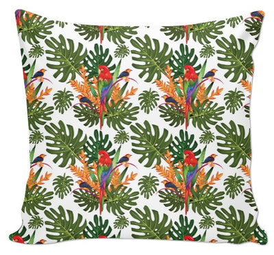 Tissu fleur oiseaux motif exotique tropical feuille au mètre rideau tapisserie siège