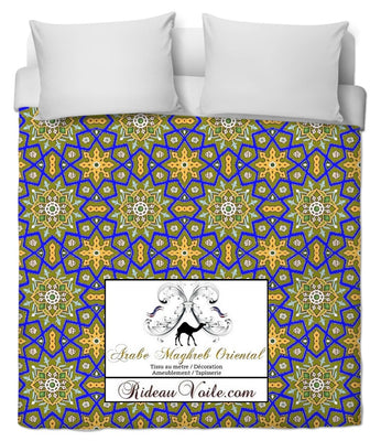Architecte design Marocain intérieur motif salon oriental tissu au mètre rideau tapisserie