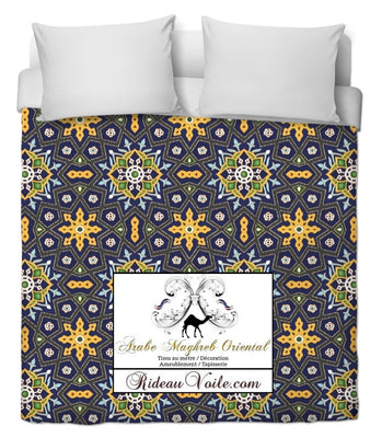 Tissu ameublement décoration Arabe tapisserie artisanat motif Oriental style Maghreb mètre rideau housse couette. Shop store fabric upholstery tapestry decoration arabic pattern meter curtain duvet cover room house drapes