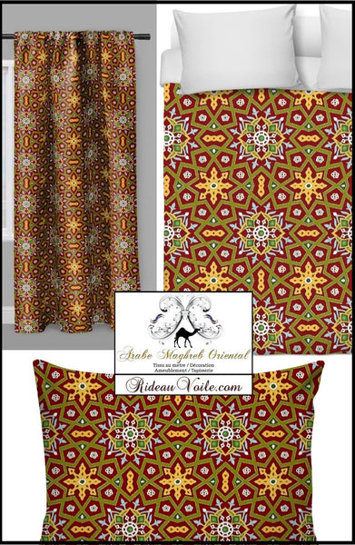 Maghreb oriental décoration motif Arabe tissu ameublement mètre rideau housse couette tapisserie Maghreb oriental decoration pattern Arabic fabric upholstery meter curtain drapes duvet cover print tapestry