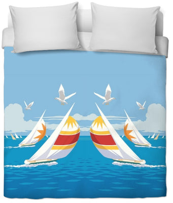 Boutique Paris tissu ameublement motif imprimé Marin bateau mer mètre rideau couette