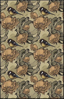Motif oiseaux Imprimé tissu ameublement au mètre décoratrice rideau coussin