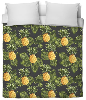 Tissu tapisserie siège au mètre feuilles exotique tropical ananas rideau couette