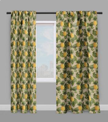 Tissu motif fruit ananas au mètre exotique tropical rideau couette