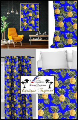 Tropical Exotique fruit ananas sur rideau couette coussin floral